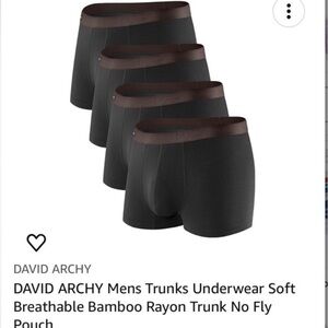 DAVID ARCHY Mens Trunks Underwear Soft
Breathable Bamboo Rayon